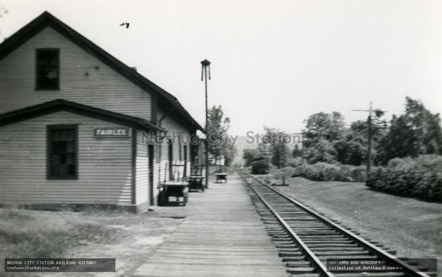 Postcard: Railroad Station, Fairlee, Vermont